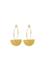 Load image into Gallery viewer, Gold Fan Earrings
