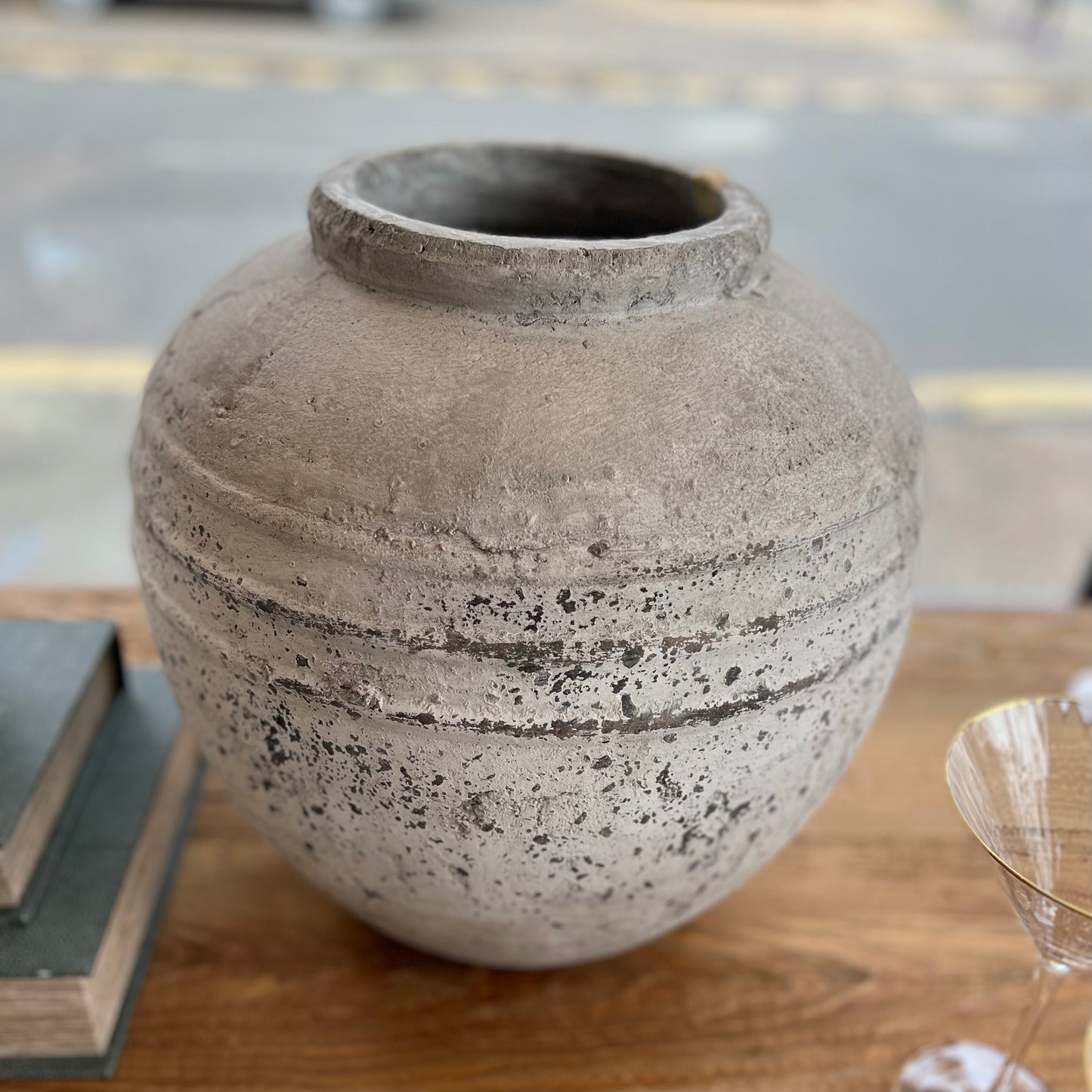 Distressed Stone Vase