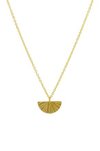 Load image into Gallery viewer, Gold Fan Necklace

