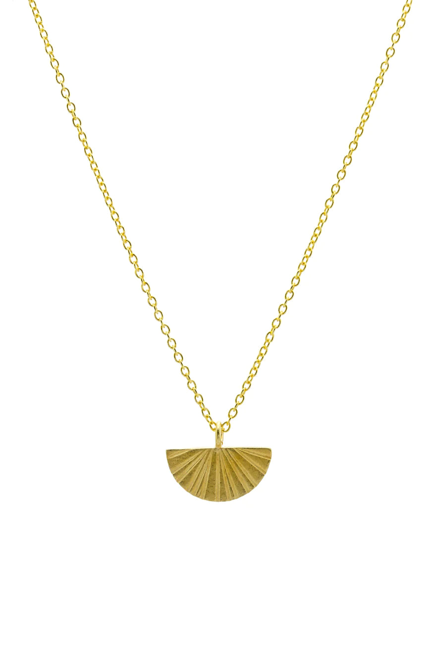Gold Fan Necklace