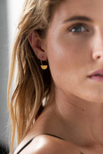 Load image into Gallery viewer, Gold Fan Earrings

