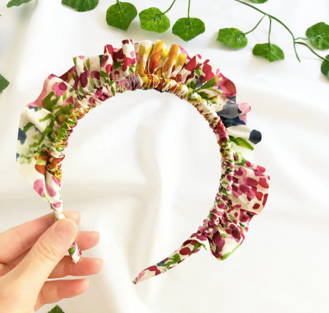 Floral Ruffle Headband