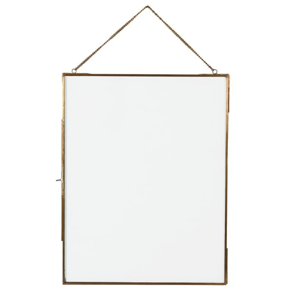Large Brass Photo Frame with Chain