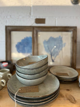 Load image into Gallery viewer, Set of 4 Organic Blue Dinner Plates
