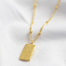 Load image into Gallery viewer, Hammered Tag Pendant Necklace
