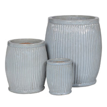 Load image into Gallery viewer, Ribbed Grey Planter - Large

