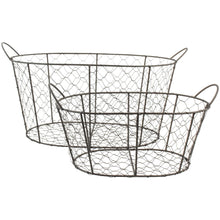 Load image into Gallery viewer, Wire Mesh Oval Basket Small
